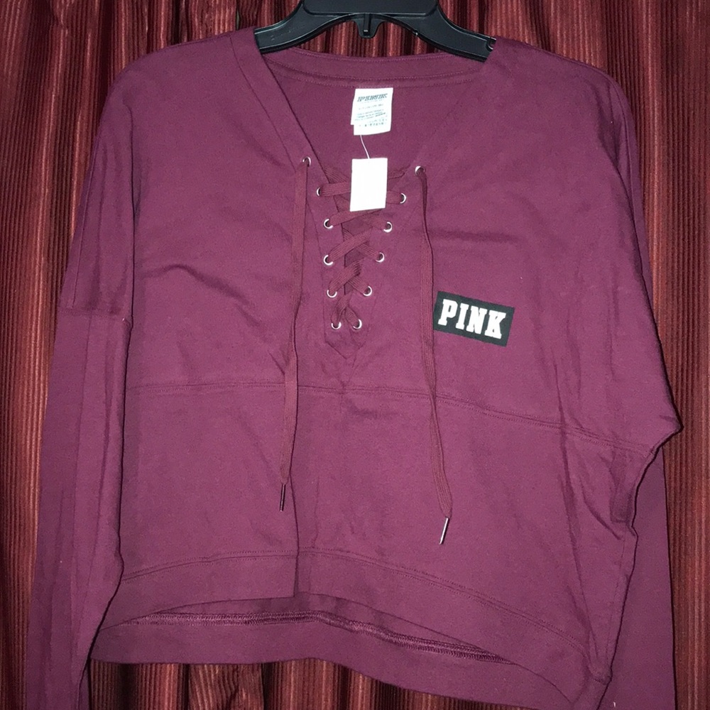 NWT Maroon long sleeve. Second picture is true